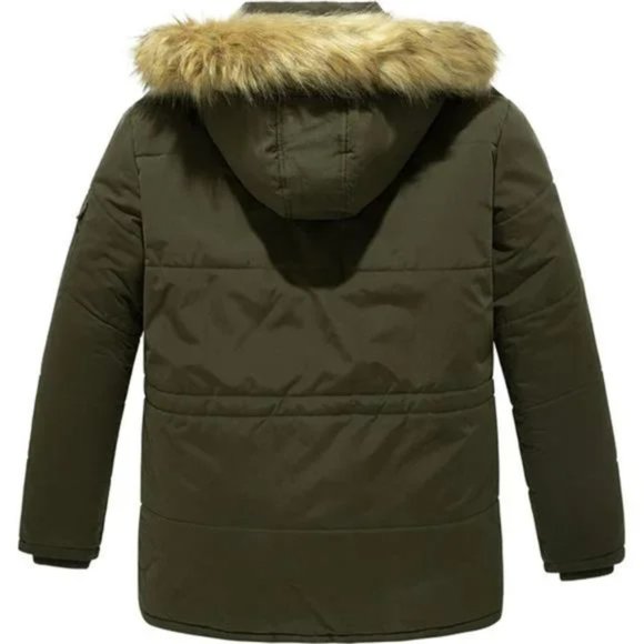 Men's Big and Tall Winter Warm Heavy Hooded Parka Jacket - Picture 2 of 8